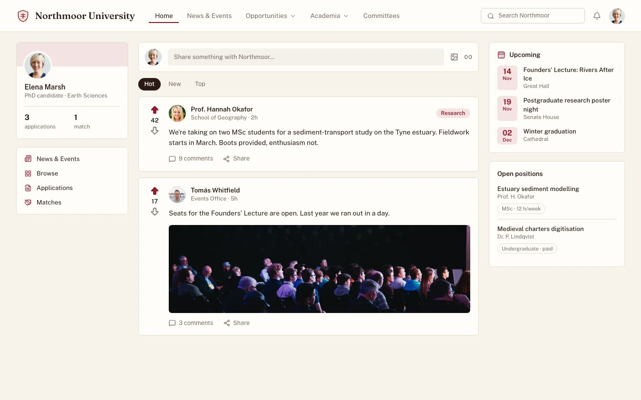 Northmoor University: home page