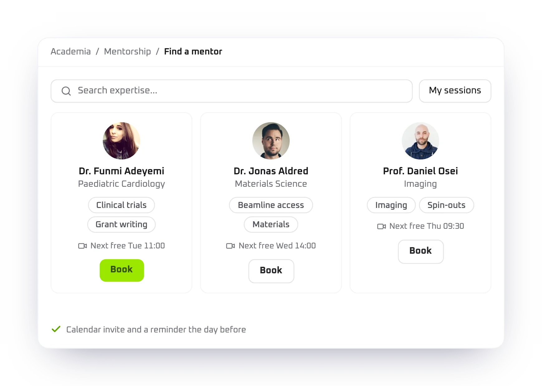 Mentorship page