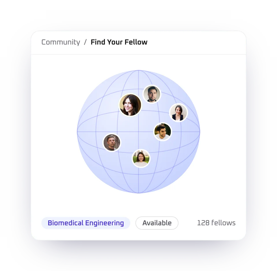 Product screen: Find your fellows
