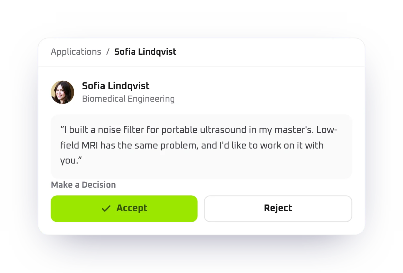 Product screen: Pick who joins